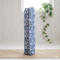 Quilted Cotton Yoga Mat Bag, Block Print Boho Gym Tote, Pilates Carrier