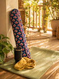 Quilted Block Print Yoga Mat Bag, Boho Gym Tote, Pilates Carrier,Gift for Mom