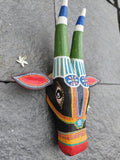 Mango Wood Bull Head Wall Decor - Indian Traditional Art Mask,Gift for Mom