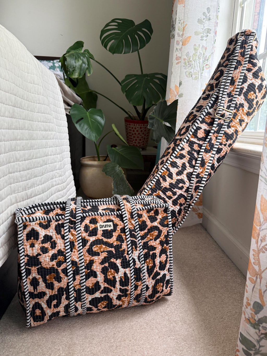 Leopard Print Yoga Bag and Mini Tote Set, Gift for Yoga lover