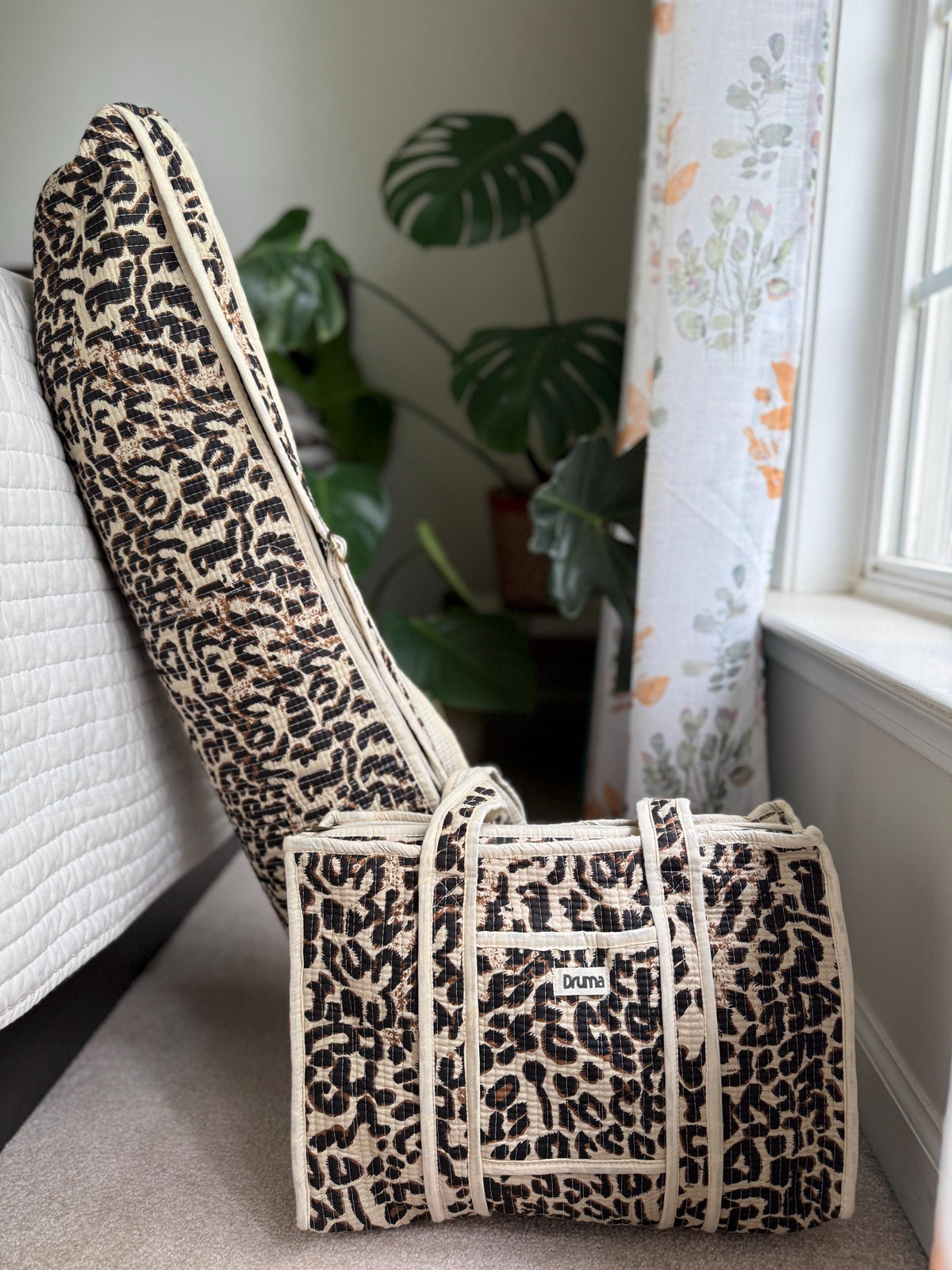 Leopard Print Yoga Bag and Mini Tote Set, Gift for Yoga lover