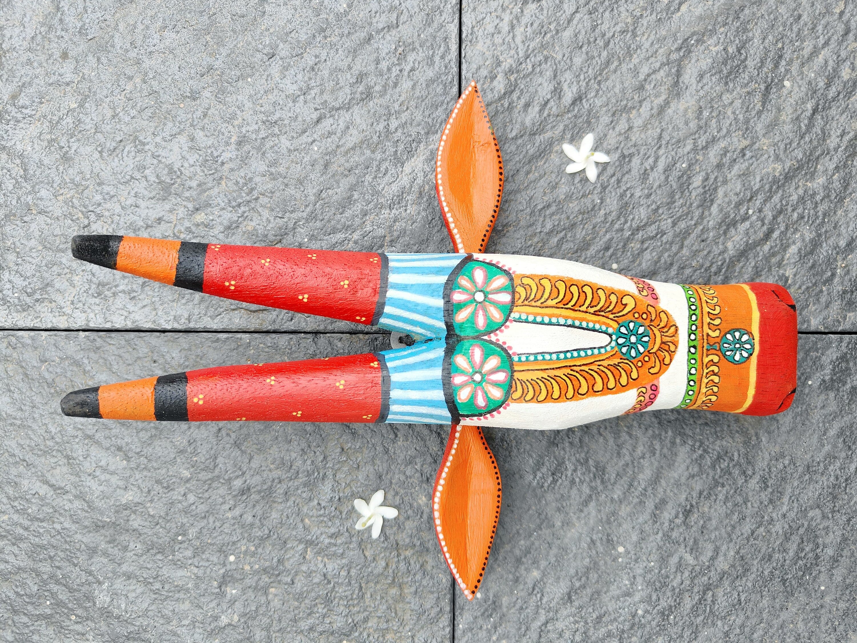 Mango Wood Bull Head Wall Hanging, Indian Jallikattu Art
